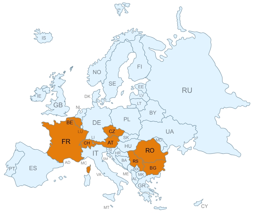 Harta proiecte realizate Agro Bio Brichet Romania