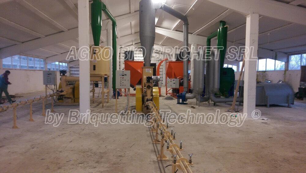 Sawdust briquette production line Cernesti