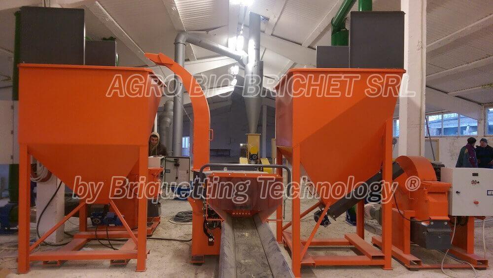 Sawdust briquette manufacturing line Cernesti