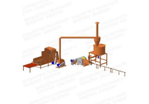 Ligne de fabrication de briquettes rapide - production de briquettes 400-500 kg/heure