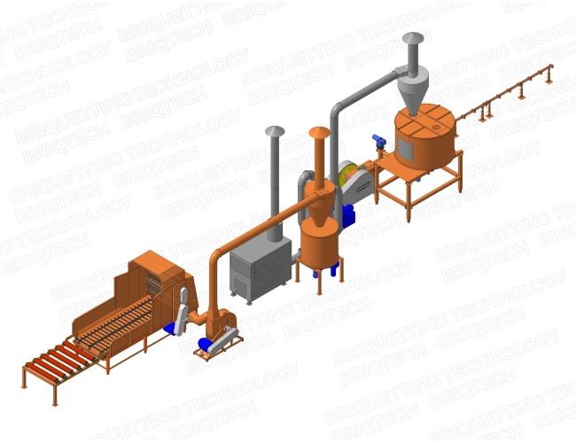 linie brichetare 300-400 kg-ora