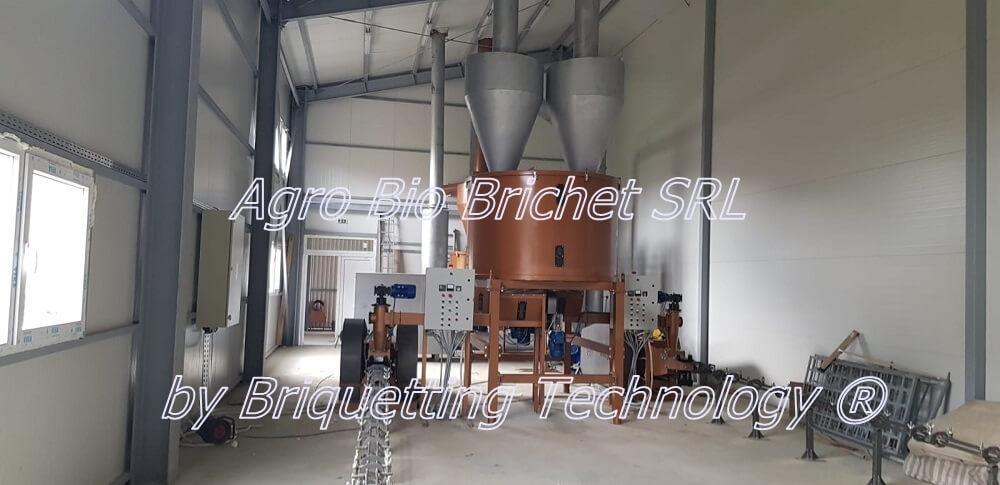 Straw briquetting line in Vinetesti with capacity of 800-1000 kg/hour