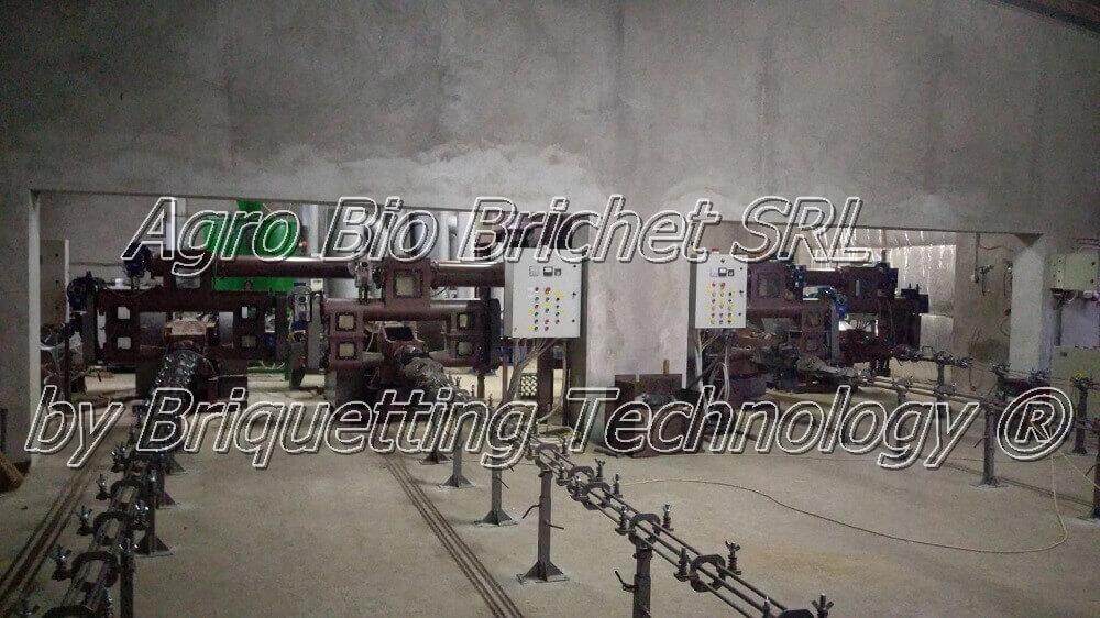 Straw briquetting line with a capacity of 2000 kg/hour in Cobadin
