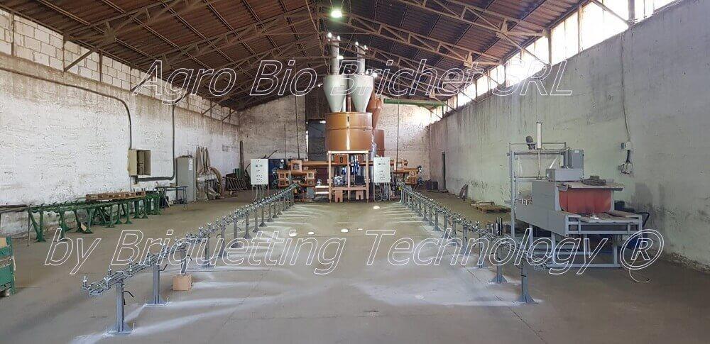 Briquetting line for straw briquettes in Calarasi Tonea