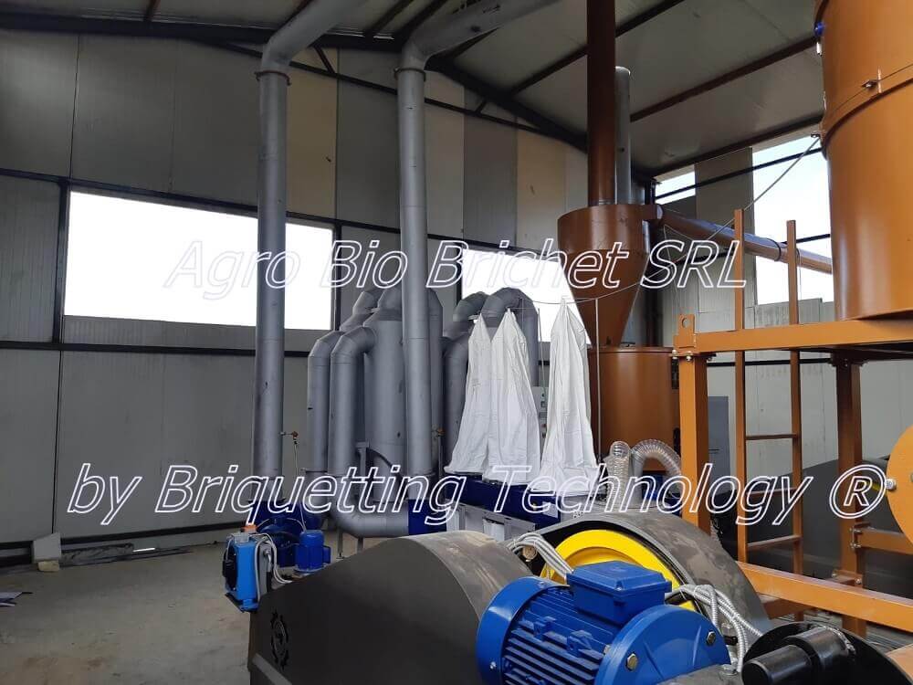 Briquetting line for straw briquettes in Greci, Tulcea