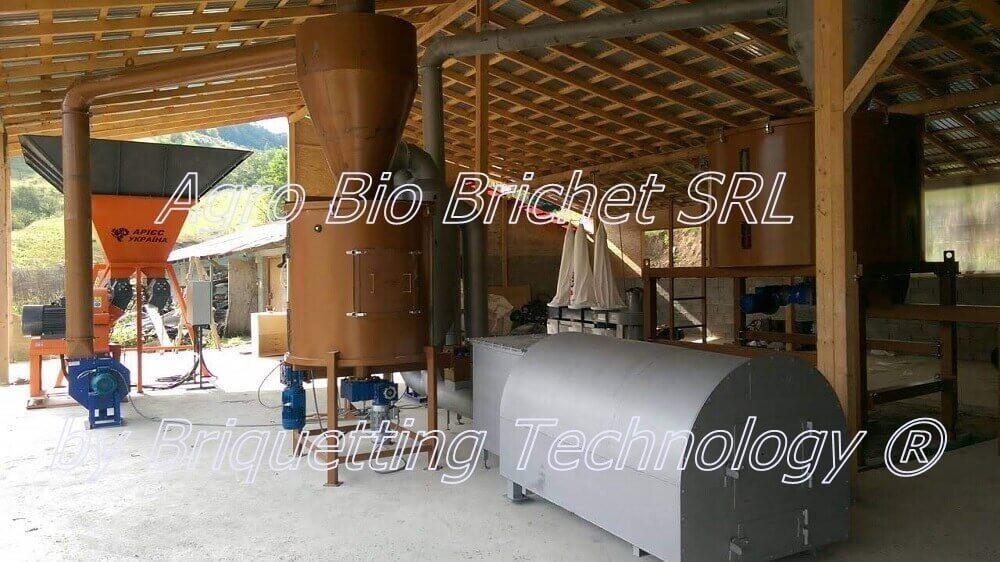 Briquette and pellet production line in Taga