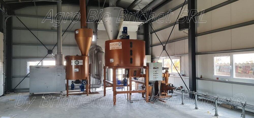 Straw briquette production line in Giarmata, Timis County
