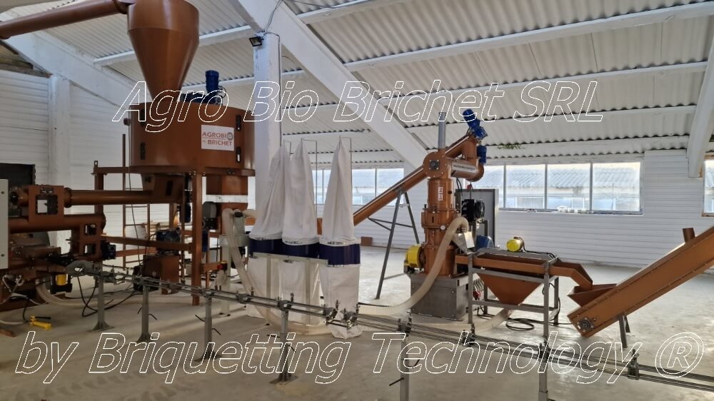 Butea straw briquetting and pelletizing line
