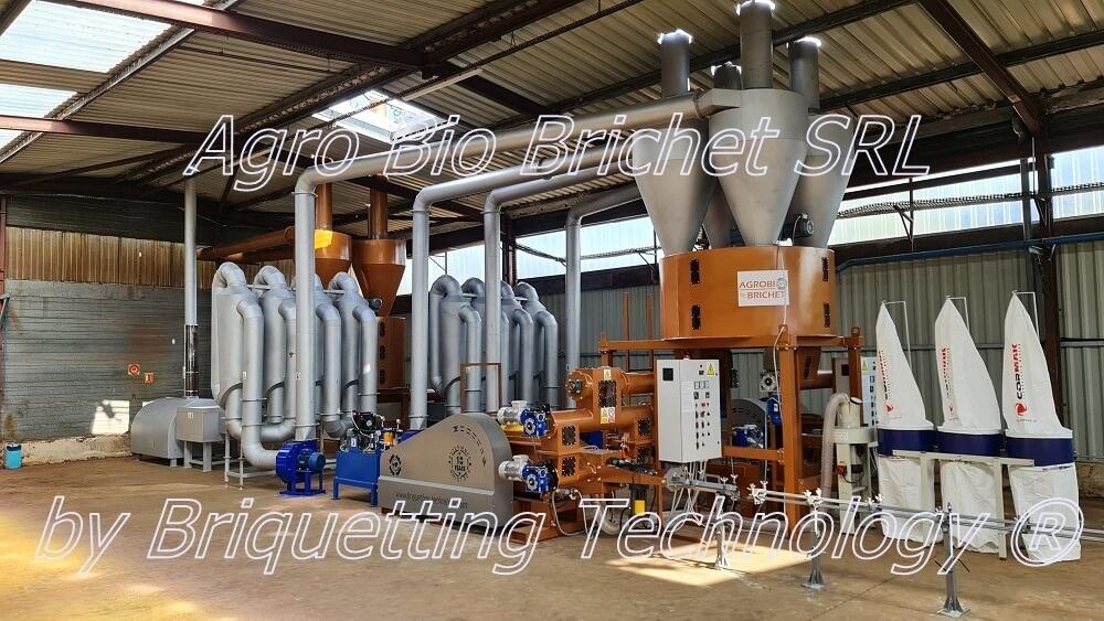 Sawdust briquette production line, Signy-l'Abbaye, France