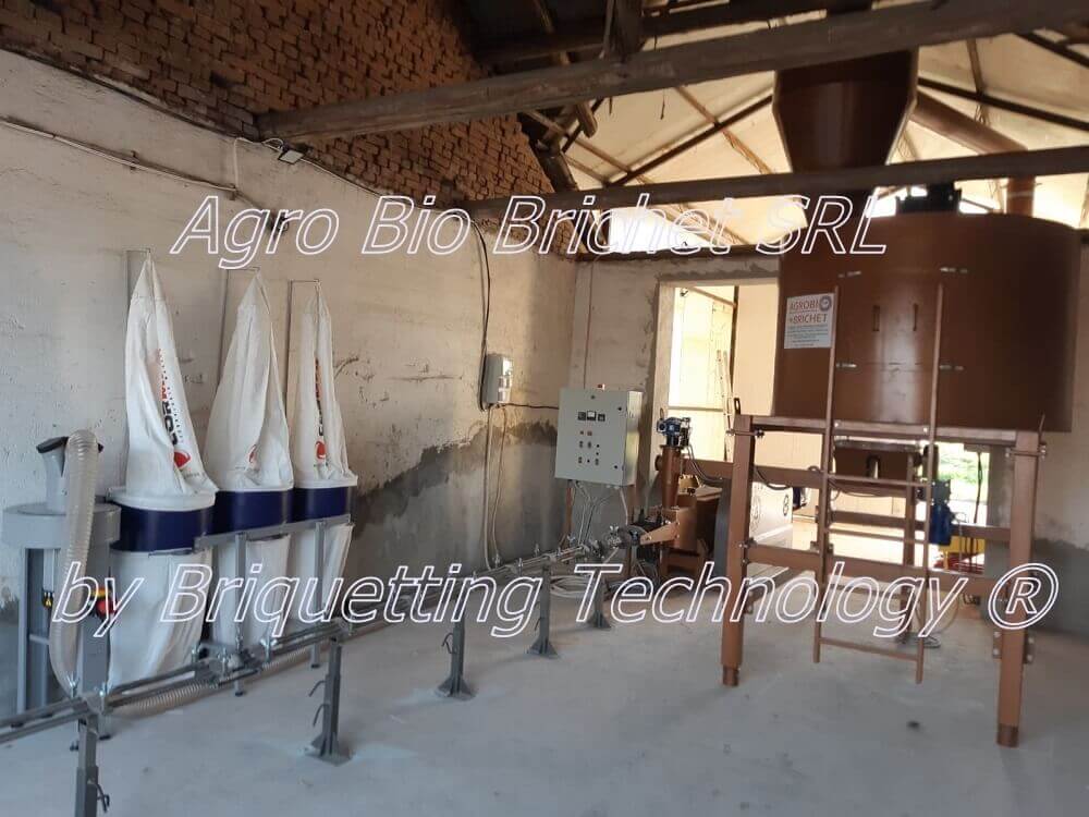 Sohatu briquetting line producing 300 kg/hour