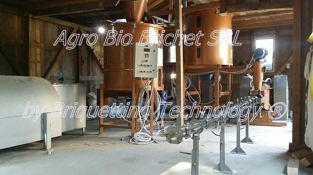 Briquetting line for sawdust in Posestii Pamanteni