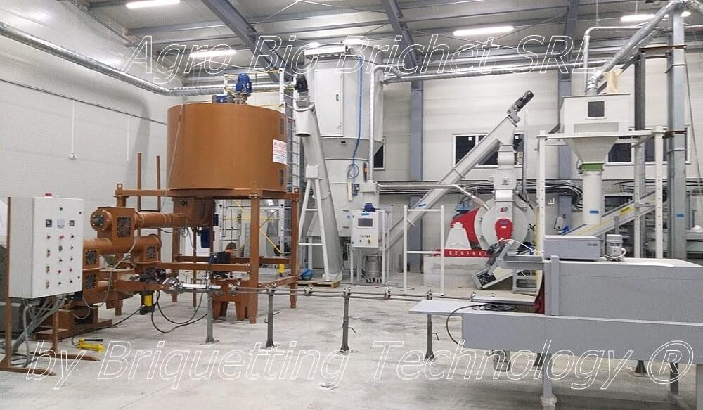 Sawdust briquette press in Odobesti, Vrancea