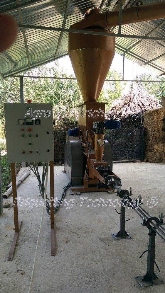 Straw briquette machine in Sasa